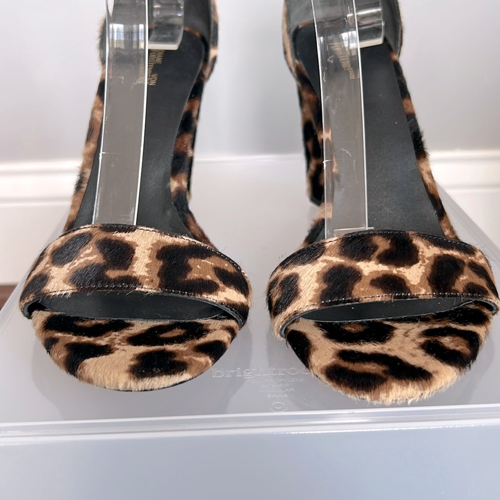 Diane von Furstenberg Calf Hair Animal Print Heels - Picture 3 of 11